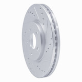 R1 03-09 Chrysler PT Cruiser Front Right Drilled & Slotted Silver Brake Rotor