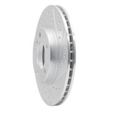 R1 11-16 Mini Cooper Paceman Front Right Drilled & Slotted Silver Brake Rotor