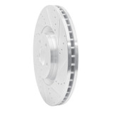 R1 2012-2018 Audi A6 (USA/Canada) Front Right Drilled & Slotted Silver Brake Rotor