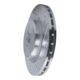 R1 2021-2025 Acura TLX Front Right Drilled & Slotted Silver Brake Rotor