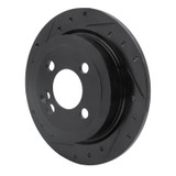 R1 02-15 Mini Cooper (Excl Clubman) Rear Left Drilled & Slotted Black Brake Rotor
