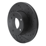 R1 06-13 BMW 325I (USA/Canada) Front Right Drilled & Slotted Black Brake Rotor