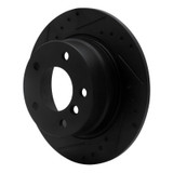 R1 03-06 BMW Z4 Rear Left Drilled & Slotted Black Brake Rotor