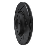 R1 95-02 BMW M3 Right Front Drilled & Slotted Black Brake Rotor