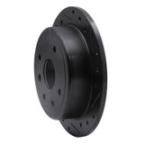 R1 04-10 Chevrolet Optra (USA/Canada) Rear Right Drilled & Slotted Black Brake Rotor