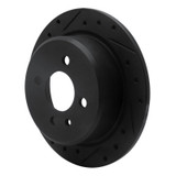 R1 84-91 BMW 325IS Rear Left Drilled & Slotted Black Brake Rotor