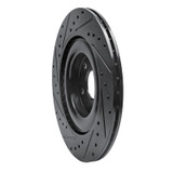R1 16-26 Polestar Polestar 2 Rear Right Drilled & Slotted Black Brake Rotor