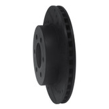 R1 91-96 Dodge Dakota 4WD Front Right Drilled & Slotted Black Brake Rotor