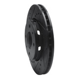 R1 00-04 Volvo S40 Front Left Drilled & Slotted Black Brake Rotor
