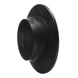 R1 93-95 Volvo 850 Rear Right Drilled & Slotted Black Brake Rotor
