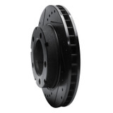 R1 80-93 Dodge Ramcharger 4WD Front Left Drilled & Slotted Black Brake Rotor