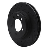 R1 74-81 Dodge Ramcharger 4WD Front Left Drilled & Slotted Black Brake Rotor
