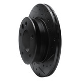 R1 02-06 Dodge Sprinter 2500 Front Right Drilled & Slotted Black Brake Rotor