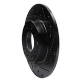 R1 13-16 Dodge Dart Rear Right Drilled & Slotted Black Brake Rotor