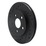 R1 91-92 Dodge Monaco Front Left Drilled & Slotted Black Brake Rotor
