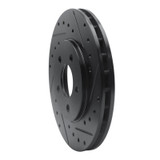 R1 95-00 Chrysler Sebring Front Right Drilled & Slotted Black Brake Rotor