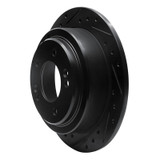 R1 04-06 Kia AMANTI Rear Left Drilled & Slotted Black Brake Rotor