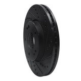 R1 07-10 Kia Rondo (Canada) Front Right Drilled & Slotted Black Brake Rotor