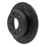 R1 64-94 Alfa Romeo GTZ Rear Right Drilled & Slotted Black Brake Rotor