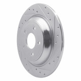 R1 2016-2025 Ford Bronco Sport Rear Right Drilled & Slotted Silver Brake Rotor