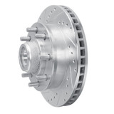 R1 1988-1996 Chevrolet C2500 Front Left Drilled & Slotted Silver Brake Rotor
