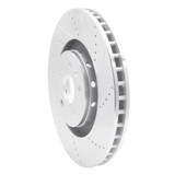 R1 2009-2015 Cadillac CTS Front Right Drilled & Slotted Silver Brake Rotor