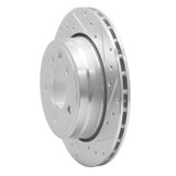 R1 1995-2006 Jaguar XJS Rear Right Drilled & Slotted Silver Brake Rotor