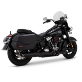 Vance & Hines 2025+ HD Softail Twin Slash 4in Round Black Slip-On Exhaust