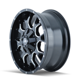 Mayhem 8015 Warrior 20x10 / 8x165.1 BP / -25mm Offset / 130.8mm Hub Gloss Black Milled Wheel
