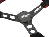 PRP Deep Dish Suede Steering Wheel - Red