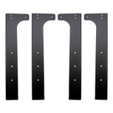 Wehrli Modular Steel Work Bench Leg Kit 40in Tall x .120in Thick - Flat Black