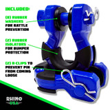 Rhino USA 8T Super Shackle 2-Pack (Blue)