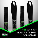 Rhino USA Soft Loops Motorcycle Tie-Down Set 4-Pack Blue