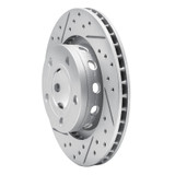 R1 99-05 Audi A6 Quattro Rear Left Drilled & Slotted Geo-Carbon Rotor