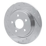 R1 04-13 Volvo C70 Rear Left Drilled & Slotted Silver Brake Rotor