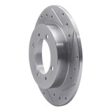 R1 00-07 Mitsubishi Space Star (Mexico) Rear Right Drilled & Slotted Silver Brake Rotor