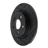 R1 19-26 Mercedes-Benz A200 (Mexico) Rear Right Drilled & Slotted Black Brake Rotor