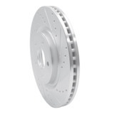 R1 14-19 Nissan Rogue Front Right Drilled & Slotted Silver Brake Rotor