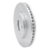 R1 11-25 Chevrolet City Express Front Right Drilled & Slotted Silver Brake Rotor