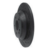 R1 16-23 Mercedes-Benz Viano (Mexico) Rear Right Drilled & Slotted Black Brake Rotor