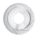 R1 76-80 Chevrolet Luv Front Right Drilled & Slotted Silver Brake Rotor