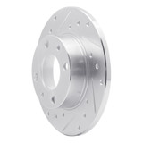 R1 66-92 Bertone X-1/9 Rear Left Front Left Drilled & Slotted Silver Brake Rotor
