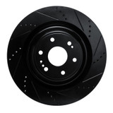 R1 19-25 Cadillac Escalade ESV Front Right Drilled & Slotted Black Brake Rotor