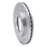 R1 98-15 Nissan NP300 (Mexico) Front Right Drilled & Slotted Silver Brake Rotor