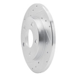 R1 04-16 Buick LaCrosse Rear Left Drilled & Slotted Silver Brake Rotor