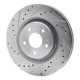 R1 07-10 Chevrolet COBALT Front Left Drilled & Slotted Silver Brake Rotor