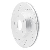 R1 07-10 Chevrolet COBALT Front Left Drilled & Slotted Silver Brake Rotor
