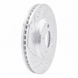 R1 05-05 Buick Park Avenue Front Left Drilled & Slotted Silver Brake Rotor