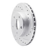 R1 85-91 Buick SKYHAWK Front Right Drilled & Slotted Silver Brake Rotor