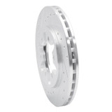 R1 82-85 Nissan 720 DATSUN Front Left Drilled & Slotted Silver Brake Rotor